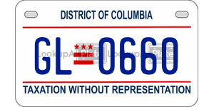 GL0660  license plate in DC