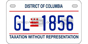 GL1856  license plate in DC
