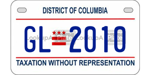 GL2010  license plate in DC
