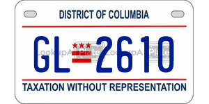 GL2610  license plate in DC