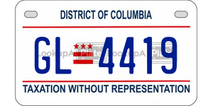 GL4419  license plate in DC
