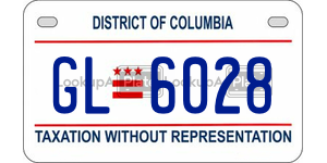 GL6028  license plate in DC