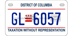 GL6057  license plate in DC