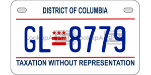 GL8779  license plate in DC