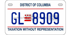 GL8909  license plate in DC
