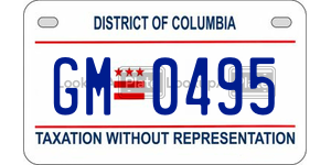 GM0495 license plate in District of Columbia