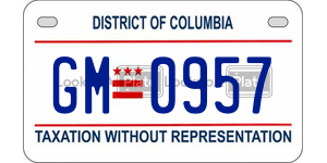 GM0957  license plate in DC