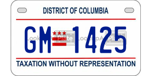 GM1425  license plate in DC