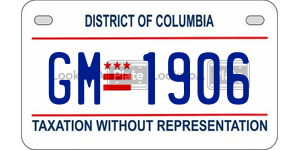 GM1906  license plate in DC