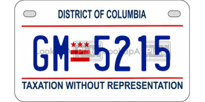 GM5215  license plate in DC