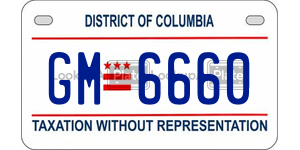 GM6660  license plate in DC