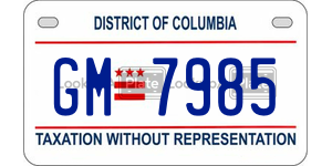 GM7985  license plate in DC