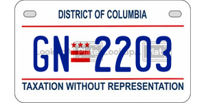 GN2203  license plate in DC