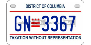 GN3367  license plate in DC