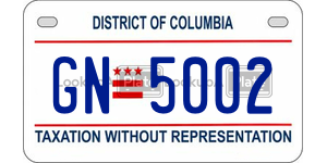 GN5002  license plate in DC