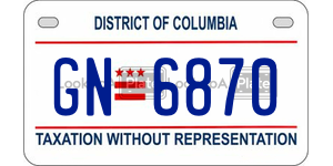 GN6870  license plate in DC