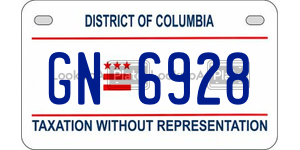 GN6928  license plate in DC
