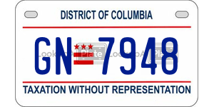 GN7948  license plate in DC
