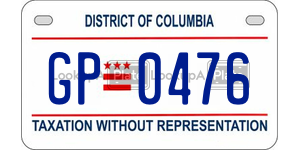 GP0476  license plate in DC