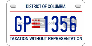 GP1356  license plate in DC