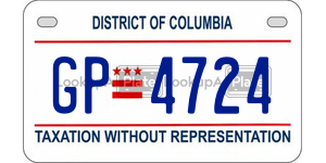 GP4724  license plate in DC