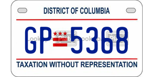 GP5368  license plate in DC
