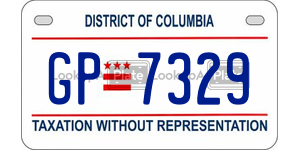 GP7329  license plate in DC