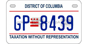 GP8439  license plate in DC