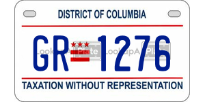 GR1276  license plate in DC