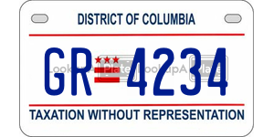 GR4234  license plate in DC