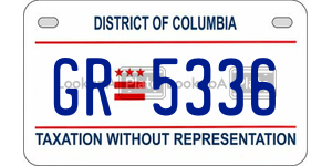 GR5336  license plate in DC