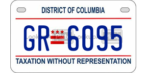 GR6095 license plate in District of Columbia