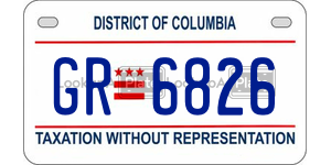 GR6826  license plate in DC
