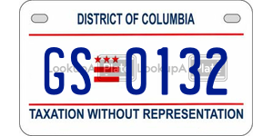 GS0132  license plate in DC