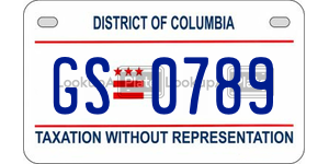 GS0789  license plate in DC