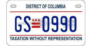 GS0990  license plate in DC