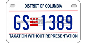 GS1389  license plate in DC