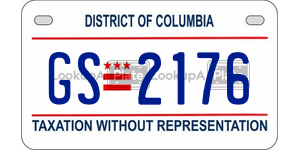 GS2176  license plate in DC