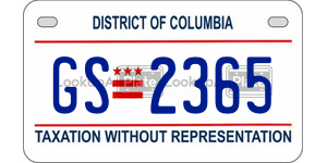 GS2365  license plate in DC