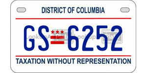 GS6252 license plate in District of Columbia