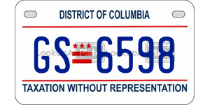 GS6598  license plate in DC