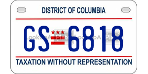 GS6818  license plate in DC