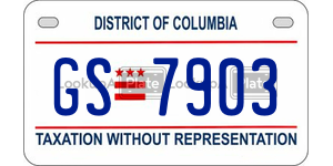 GS7903  license plate in DC