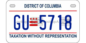 GU5718 license plate in District of Columbia