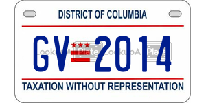 GV2014  license plate in DC