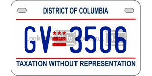 GV3506  license plate in DC