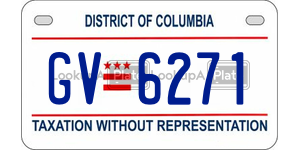 GV6271  license plate in DC