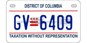 GV6409  license plate in DC