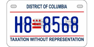 H88568  license plate in DC