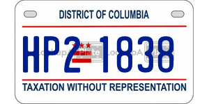 HP21838  license plate in DC